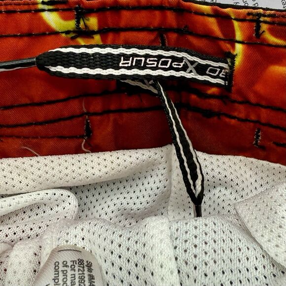 ZeroXposur Surf Board Short Bathing Suit Fire Boys Size 4 With Goggles NWT - Picture 5 of 5